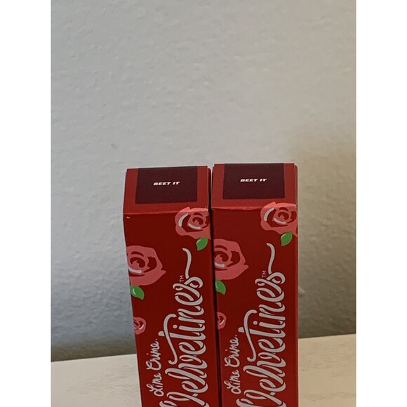 2x Lime Crime Beet It Velvetines Liquid Matte Lipstick Vegan Deep Berry Pink NEW - Picture 2 of 12